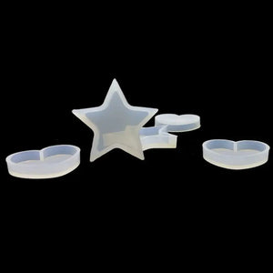 Star Heart Silicone Resin Mold DIY Necklace Pendant Jewelry Making Tools