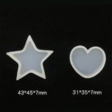 Star Heart Silicone Resin Mold DIY Necklace Pendant Jewelry Making Tools