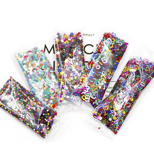 Star Letter Number Snowflake Glitter Filling for Resin Jewelry Making