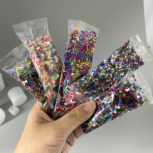 Star Letter Number Snowflake Glitter Filling for Resin Jewelry Making