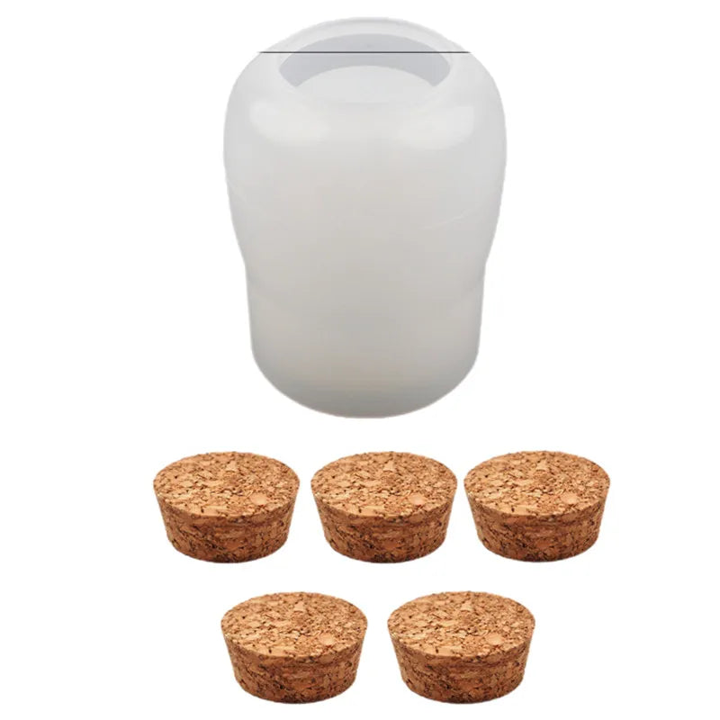DIY Storage Bottle Crystal Epoxy Resin Mold Jar Bottle Mirror Silicone Mold