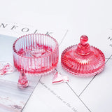 DIY Storage Box Epoxy Resin Mold Round Stripe Jewelry Box Silicone Mold