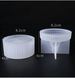 DIY Storage Box Epoxy Resin Mold Round Stripe Jewelry Box Silicone Mold