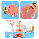 Three-layer Round Fruit Plate Silicone Mold Cake Snack Rack Resin Art Mould