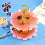 Three-layer Round Fruit Plate Silicone Mold Cake Snack Rack Resin Art Mould