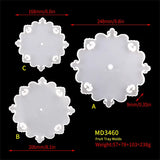 Three-layer Round Fruit Plate Silicone Mold Cake Snack Rack Resin Art Mould