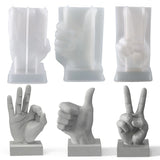 DIY Hand Gesture Candle Silicone Mold Jewelry Tools