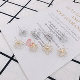 DIY 18k Retention Hollow Flower Earrings Accessories - 10pcs