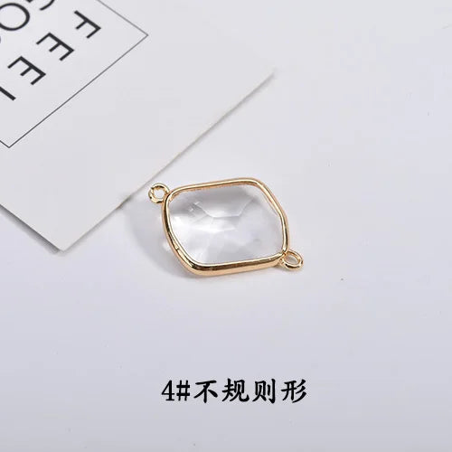 Transparent Water Drops Crystal Earrings Necklace Pendant Material Pack of 4
