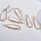 Transparent Water Drops Crystal Earrings Necklace Pendant Material Pack of 4