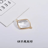 Transparent Water Drops Crystal Earrings Necklace Pendant Material Pack of 4