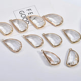Transparent Water Drops Crystal Earrings Necklace Pendant Material Pack of 4