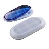 DIY Tray Crystal Epoxy Resin Mold Flat Oval Round Shape Silicone Mold