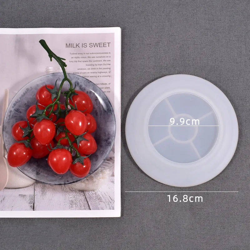DIY Tray Crystal Epoxy Resin Mold Flat Oval Round Shape Silicone Mold