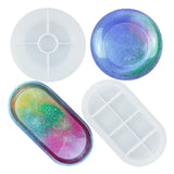 DIY Tray Crystal Epoxy Resin Mold Flat Oval Round Shape Silicone Mold
