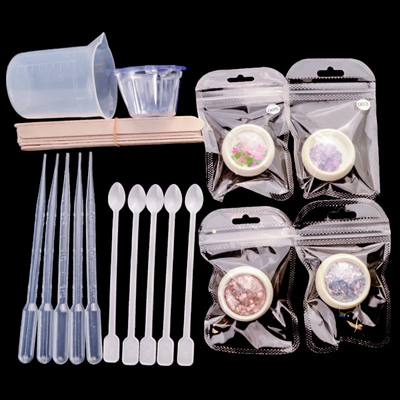 DIY Tray Resin Molds Kit Silicone Epoxy Cake Mold UV Resin Jewelry Tools