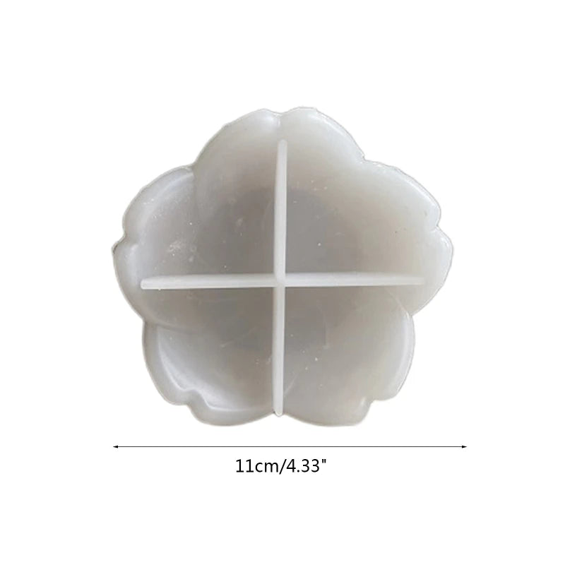 Flower Shape Silicone Resin Mold for DIY Tray Epoxy Resin Casting