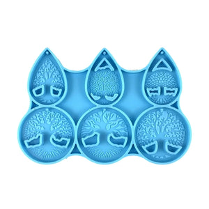 Tree Life Keychain Silicone Epoxy Mold DIY Pendant Mould for Gift