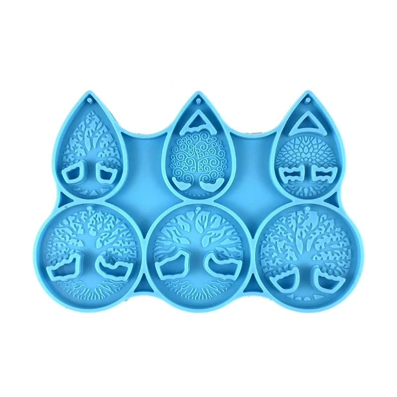 Tree Life Keychain Silicone Epoxy Mold DIY Pendant Mould for Gift