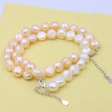 Baroque Stone Waterfresh Pearl Bracelet Silver Jewelry For Women