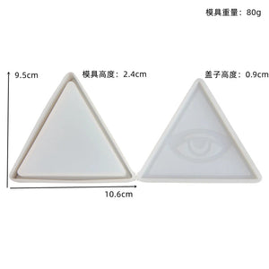 DIY Triangle Eye Storage Box Epoxy Resin Molds Silicone Jewelry Tools