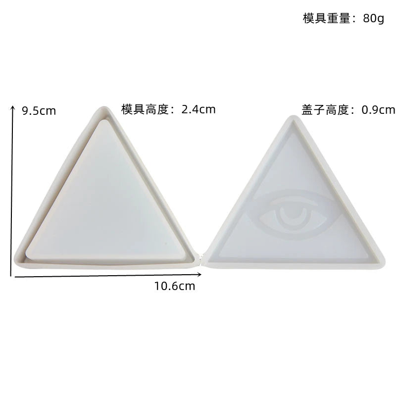 DIY Triangle Eye Storage Box Epoxy Resin Molds Silicone Jewelry Tools