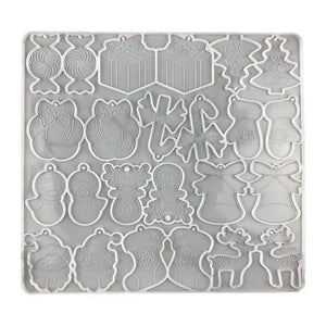 DIY UV Epoxy Candy Santa Claus Elk Jewelry Making Tools Keychain Molds Earrings