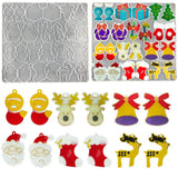 DIY UV Epoxy Candy Santa Claus Elk Jewelry Making Tools Keychain Molds Earrings
