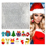 DIY UV Epoxy Candy Santa Claus Elk Jewelry Making Tools Keychain Molds Earrings
