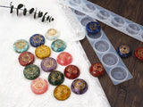 Seven Chakras Semi-Circular Mirror Silicone Mold