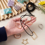 UV Resin Pendant Necklace Kit with Bezel Pendants and Chip Beads