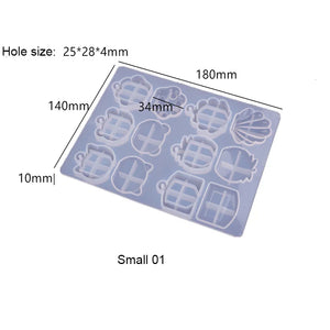 UV Resin Mold Key Chain Jewelry Mold Key Head Key Cover Jewelry Mold