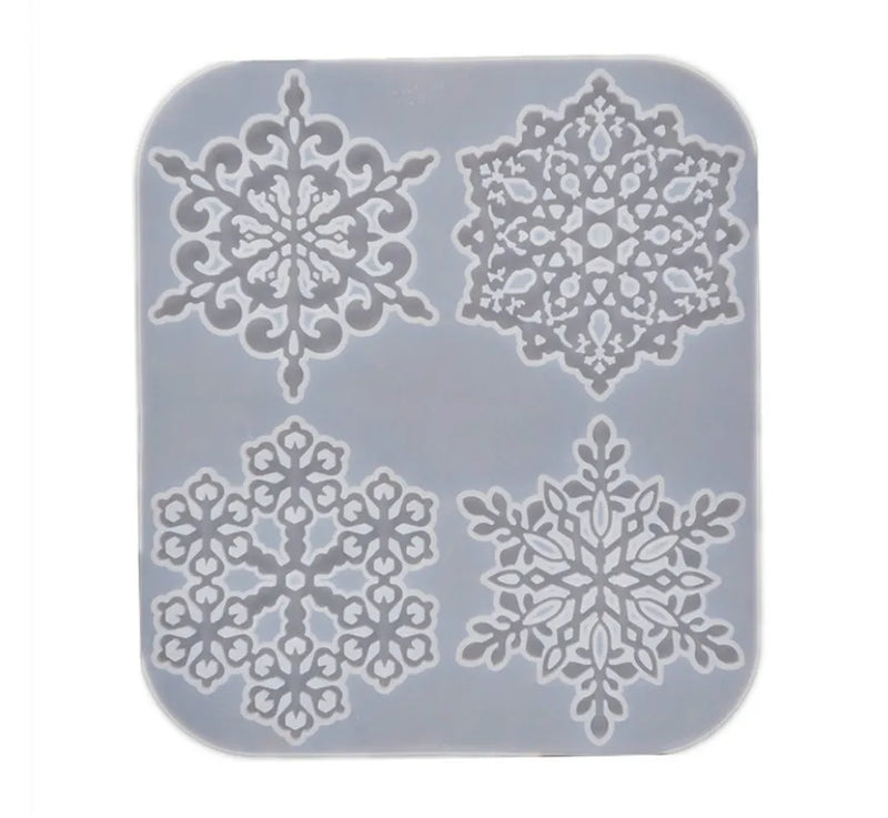 Christmas Snowflake Coaster Resin Molds DIY UV Resin Jewelry Tool