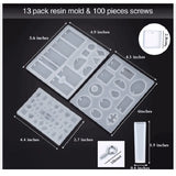 DIY Uv Resin Mold Bracelet Pendant Gum Drop Die Set Jewelry Tools