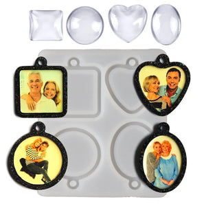 DIY Epoxy Resin Pendant Mould Gem Patch Keychain Resin Mould