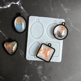 DIY Epoxy Resin Pendant Mould Gem Patch Keychain Resin Mould