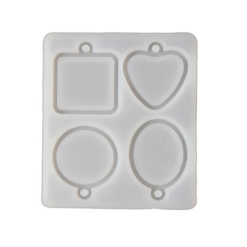 DIY Epoxy Resin Pendant Mould Gem Patch Keychain Resin Mould