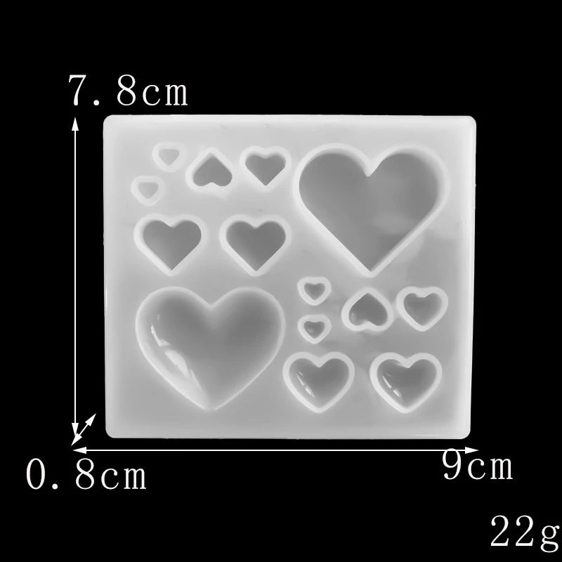 Heart Shaped Silicone Epoxy Resin Mold Jewelry Tools