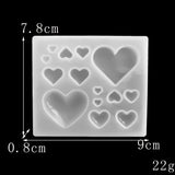 Heart Shaped Silicone Epoxy Resin Mold Jewelry Tools