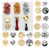 DIY Wax Seal Kit Spoon Set Box Sealing Beads Retro Wax Seal Melting Furnace