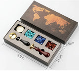 DIY Wax Seal Kit Spoon Set Box Sealing Beads Retro Wax Seal Melting Furnace