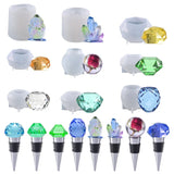 Wine Stopper Epoxy Resin Mold Gem Cluster Silicone Mold Jewelry Making Tools