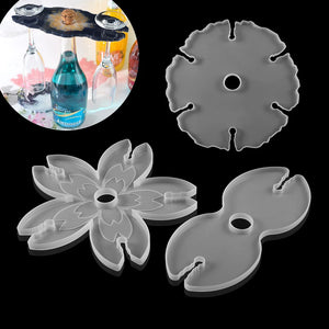 DIY Wine Rack Resin Epoxy Mold Wine Glass Holder Coaster Silicone