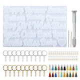 Alphabet Crystal Epoxy Resin Mold Keychain Jewelry Silicone Mold