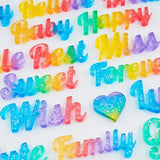 Alphabet Crystal Epoxy Resin Mold Keychain Jewelry Silicone Mold