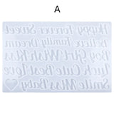 Alphabet Crystal Epoxy Resin Mold Keychain Jewelry Silicone Mold