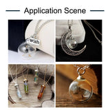 DIY Wishing Bottle Pendant Kit with Glass Micro Beads and Alloy Peg Bails
