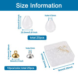 DIY Wishing Bottle Pendant Kit with Glass Micro Beads and Alloy Peg Bails