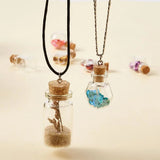 DIY Glass Bottle for Beads w/ Cork Stopper, Clasp, Eye Pin, Bail Peg & Hemp Cord
