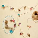 DIY Glass Bottle for Beads w/ Cork Stopper, Clasp, Eye Pin, Bail Peg & Hemp Cord